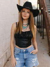 Load image into Gallery viewer, Faux Leather Top (2 Colors)

