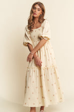Load image into Gallery viewer, Floral Embroidered Tiered Maxi Dress
