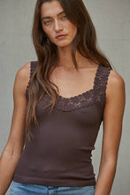Load image into Gallery viewer, Seamless Ribbed Lace Tank (3 Colors)
