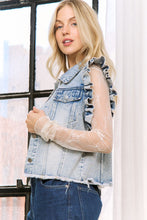 Load image into Gallery viewer, Denim Ruffle Ves

