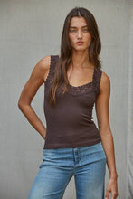 Load image into Gallery viewer, Seamless Ribbed Lace Tank (3 Colors)
