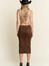 Load image into Gallery viewer, Leopard Suede Midi Skirt
