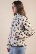 Load image into Gallery viewer, Floral Sherpa Jacket
