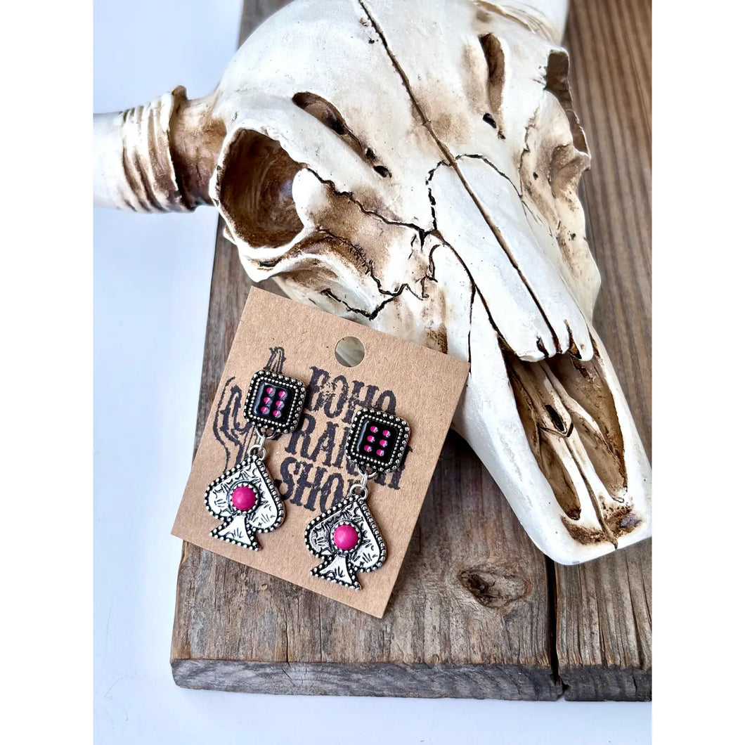 Dice Spade Earrings (More Colors)