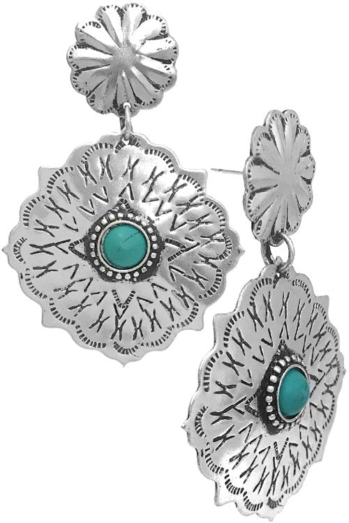 Quatrefoil Gemstone Earring