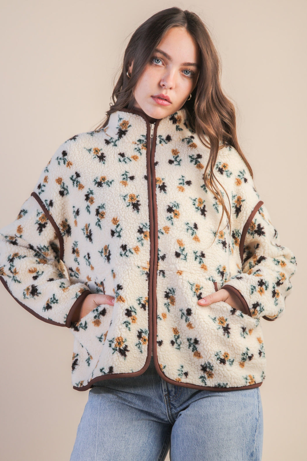 Floral Sherpa Jacket