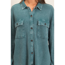 Load image into Gallery viewer, Mineral Wash Waffle Shacket (2 Colors)
