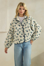 Load image into Gallery viewer, Blues Floral Sherpa Jacket
