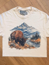 Load image into Gallery viewer, Vintage Bison Cropped Tee
