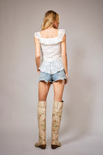 Load image into Gallery viewer, Floral Lace Ruffle Top
