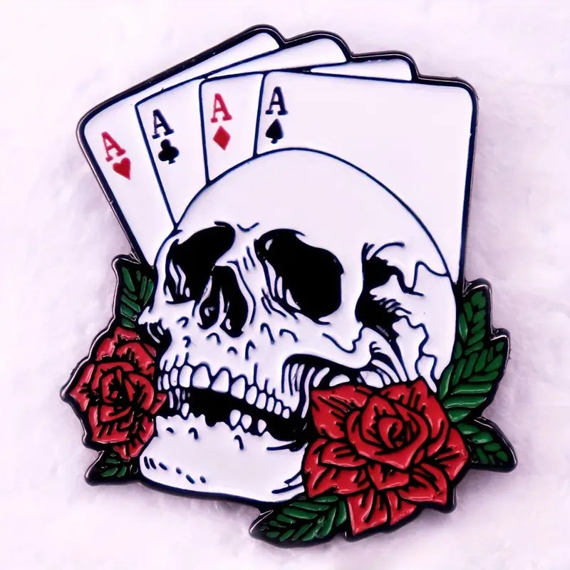 Ace Skull Pin
