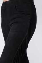 Load image into Gallery viewer, Suede Fringe Flare Pants
