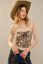 Load image into Gallery viewer, Tapestry Lace-up Corset Top

