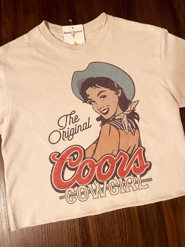 Coors Cowgirl Cropped Tee