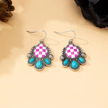 Load image into Gallery viewer, Checker Teardrop Earrings (More Colors)
