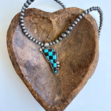 Load image into Gallery viewer, Checker Thunder Pendant Necklace

