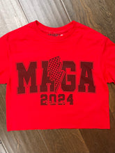 Load image into Gallery viewer, Trump Bolt MAGA Cropped Tee (More Colors)
