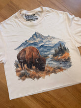 Load image into Gallery viewer, Vintage Bison Cropped Tee
