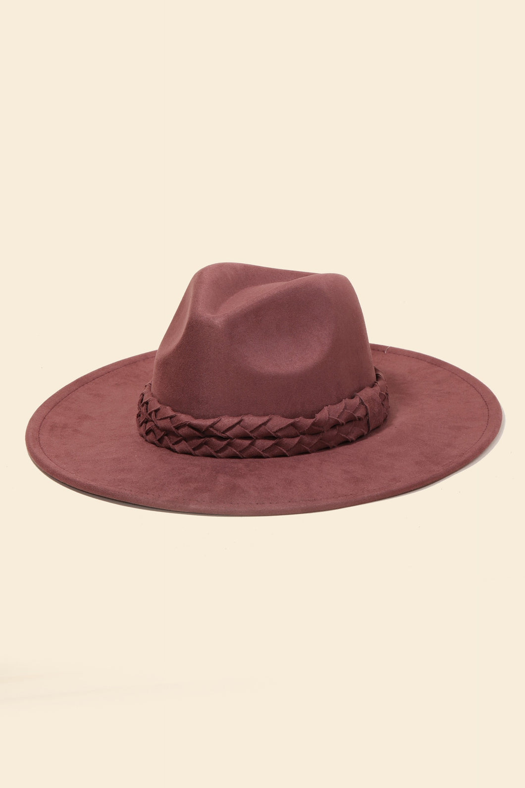 Maroon Braided Hat