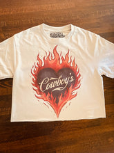 Load image into Gallery viewer, I &lt;3 Cowboys Cropped Tee
