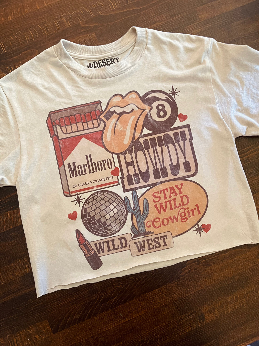 Stay Wild Cowgirl Cropped Tee