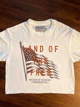 Load image into Gallery viewer, Land Of The Free Cropped Tee
