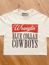 Load image into Gallery viewer, Blue Collar Cowboys Cropped Tee
