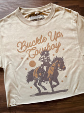 Load image into Gallery viewer, Buckle Up Cowboy Cropped Tee
