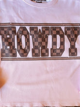 Load image into Gallery viewer, Checkered Howdy Cropped Crewneck
