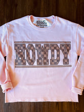 Load image into Gallery viewer, Checkered Howdy Cropped Crewneck
