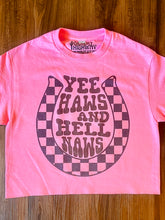 Load image into Gallery viewer, Yeehaw Checker Cropped Tee
