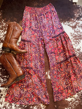 Load image into Gallery viewer, Wide Leg Paisley Boho Pants
