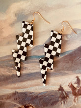 Load image into Gallery viewer, Checkered Bolt Earrings
