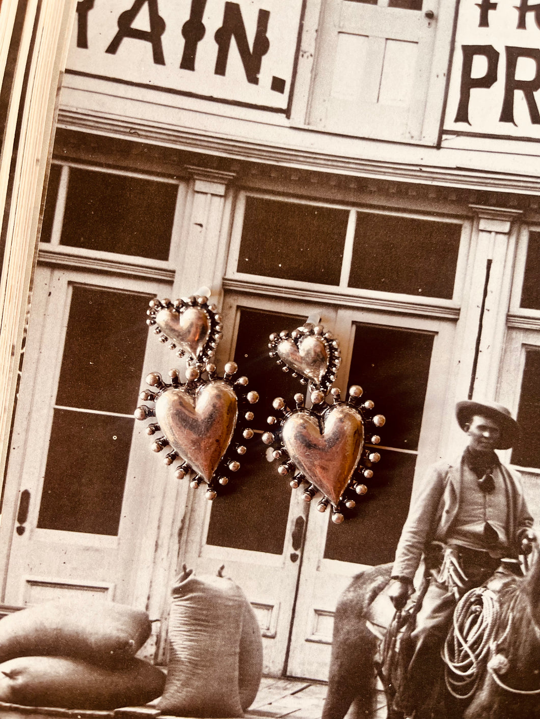 Studded Heart Earrings