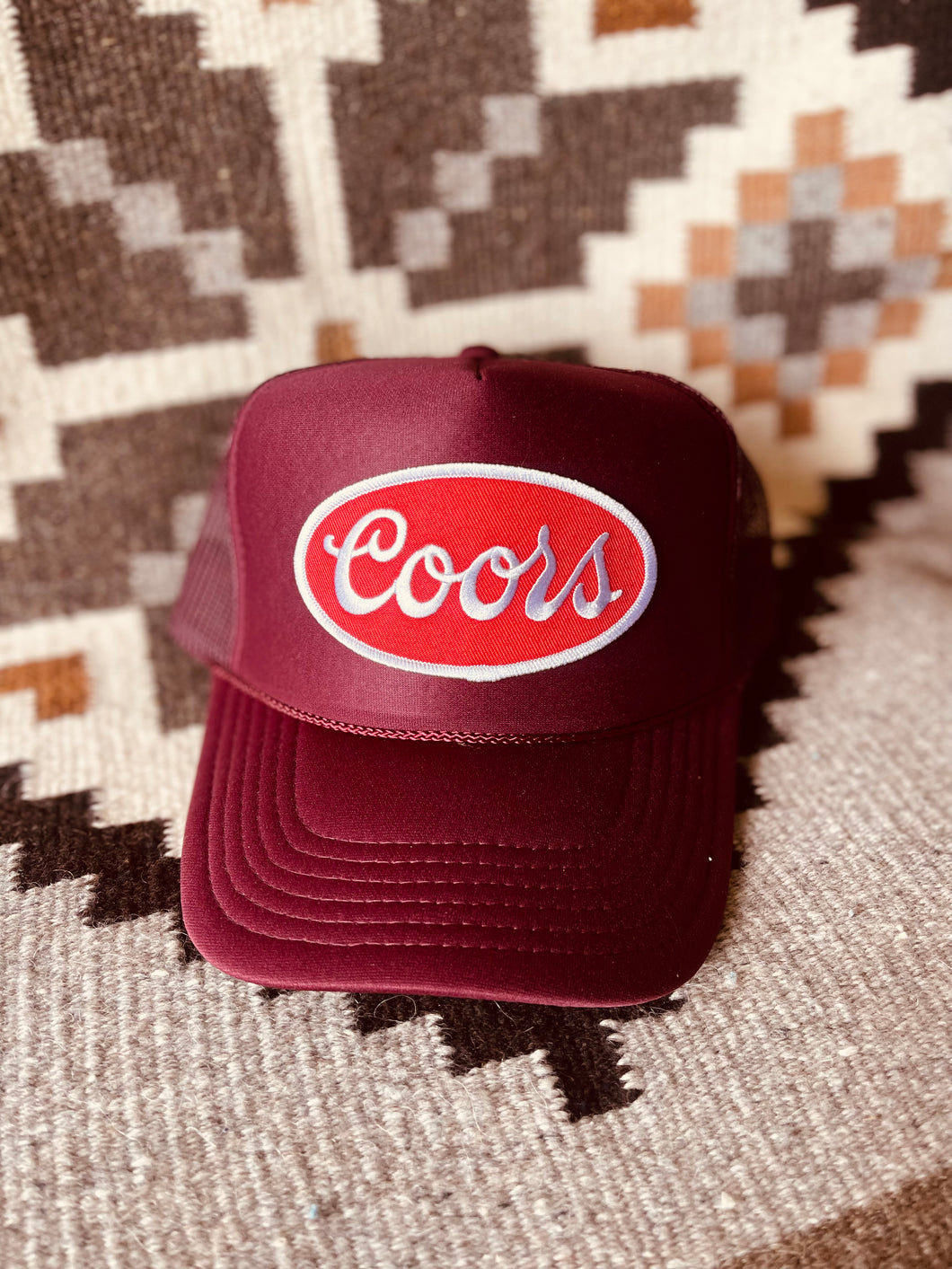 Coors Red Patch Trucker Hat (Multiple Colors)