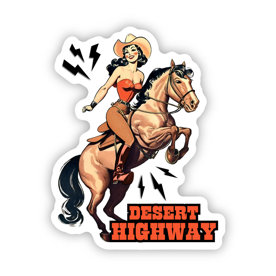 Desert Highway Rodeo Girl Sticker