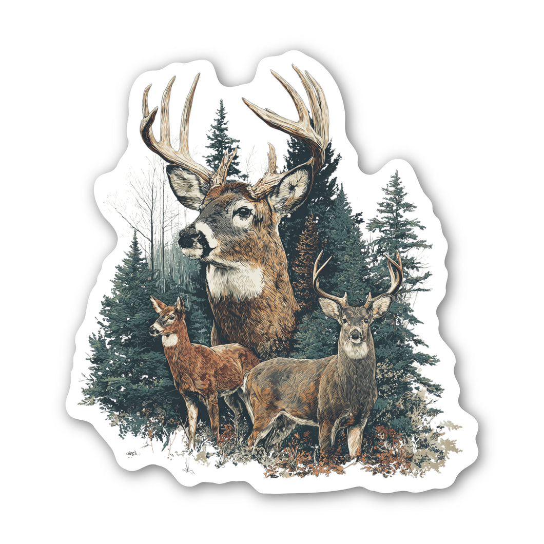 Vinatge Deer Sticker