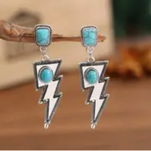 Load image into Gallery viewer, Bolt Gemston Earrings
