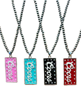 Load image into Gallery viewer, Rhinestone Beer Necklace &amp; Earrings (2 Colors)
