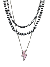 Load image into Gallery viewer, Navajo Pearl Bolt Necklace (3 Colors)
