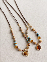 Load image into Gallery viewer, Tiger Eye Beaded Necklace Set
