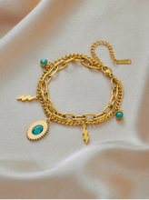 Load image into Gallery viewer, Gold Double Chain Bracelet (2 Styles)
