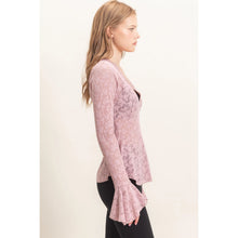 Load image into Gallery viewer, Lace Bell Sleeve Top (2 Colors)

