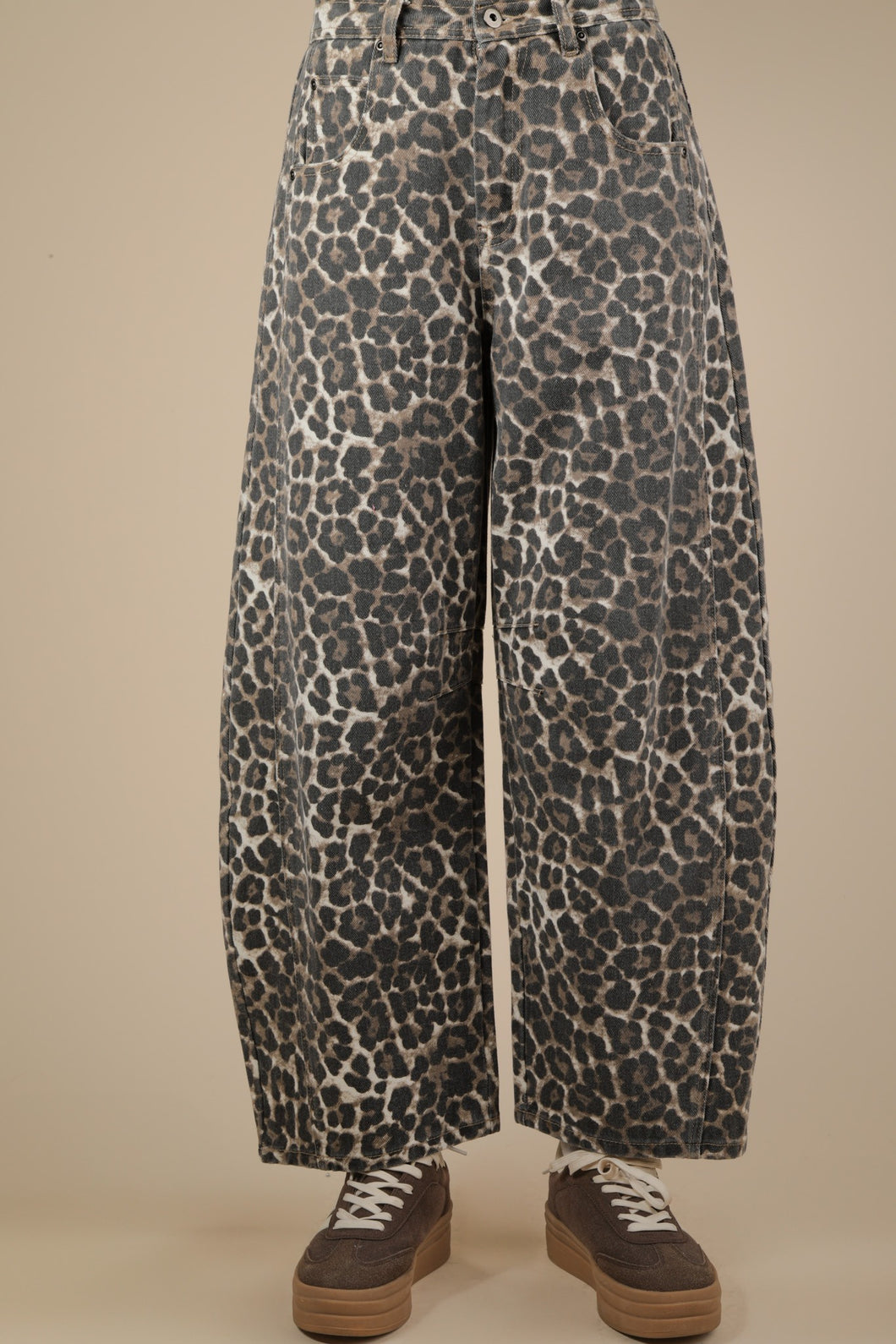 Leopard Barrel Pants