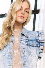 Load image into Gallery viewer, Denim Ruffle Ves
