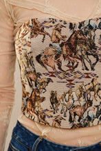 Load image into Gallery viewer, Tapestry Lace-up Corset Top
