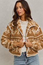 Load image into Gallery viewer, Fair Isle Sherpa Jacket
