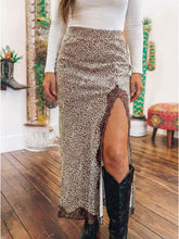 Load image into Gallery viewer, High Waist Lace Slit Skirt (3 Colors)
