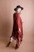 Load image into Gallery viewer, Frayed Bohemian Ruana
