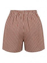 Load image into Gallery viewer, Gingham Elastic Waist Shorts (2 Colors)
